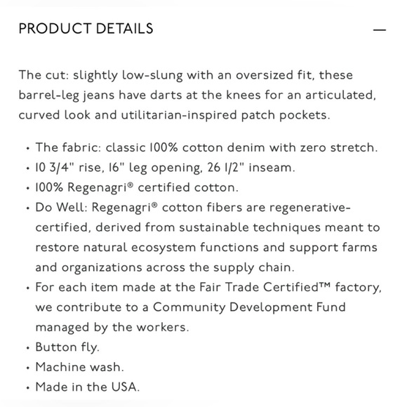 Madewell The Darted Barrel-Leg Jean 29 - Picture 4 of 5